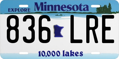 MN license plate 836LRE