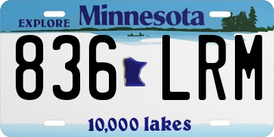 MN license plate 836LRM