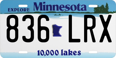MN license plate 836LRX