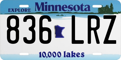 MN license plate 836LRZ