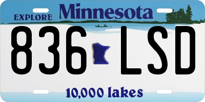 MN license plate 836LSD
