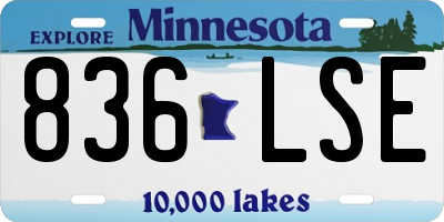MN license plate 836LSE