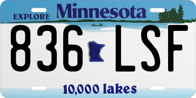 MN license plate 836LSF