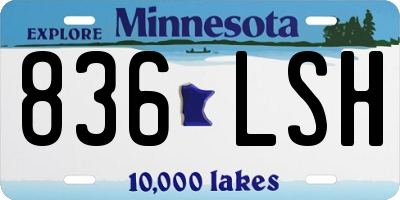 MN license plate 836LSH