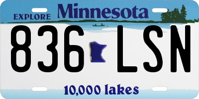 MN license plate 836LSN