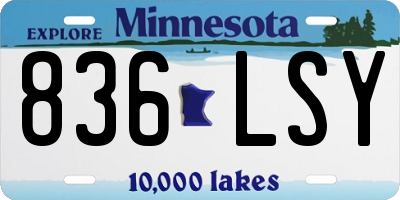 MN license plate 836LSY
