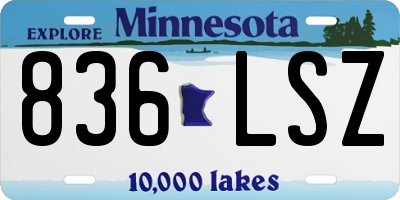 MN license plate 836LSZ
