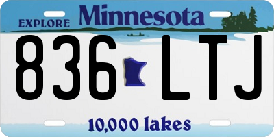 MN license plate 836LTJ