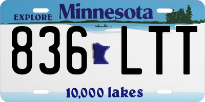 MN license plate 836LTT