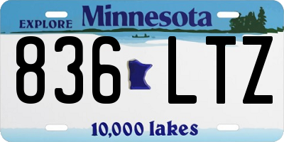 MN license plate 836LTZ