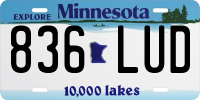 MN license plate 836LUD