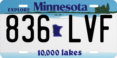 MN license plate 836LVF