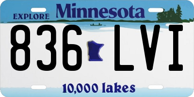 MN license plate 836LVI