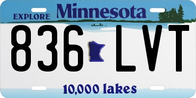 MN license plate 836LVT