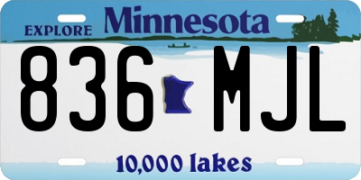 MN license plate 836MJL