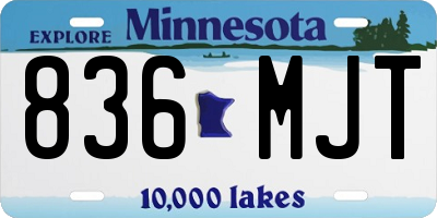 MN license plate 836MJT