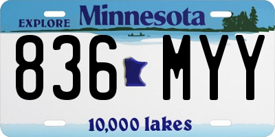 MN license plate 836MYY