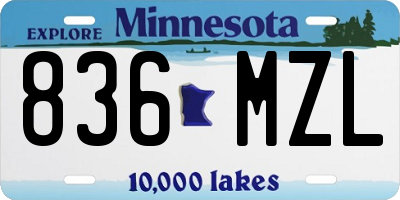 MN license plate 836MZL