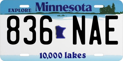 MN license plate 836NAE