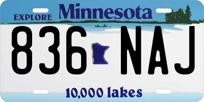 MN license plate 836NAJ