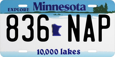 MN license plate 836NAP