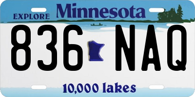 MN license plate 836NAQ