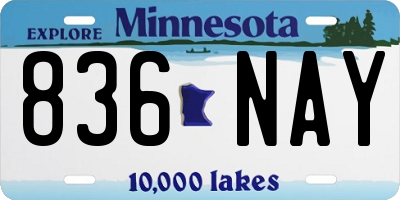 MN license plate 836NAY
