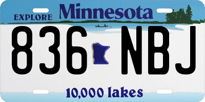 MN license plate 836NBJ