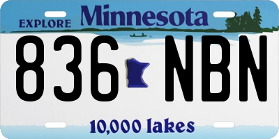 MN license plate 836NBN