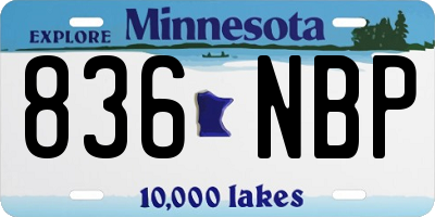 MN license plate 836NBP