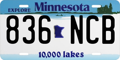 MN license plate 836NCB