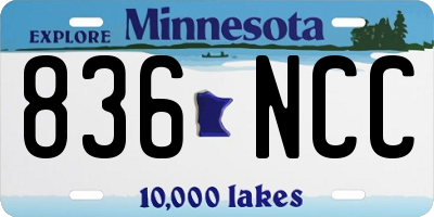 MN license plate 836NCC