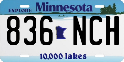 MN license plate 836NCH