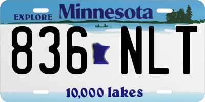 MN license plate 836NLT
