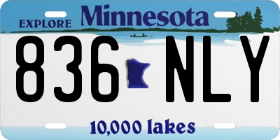 MN license plate 836NLY
