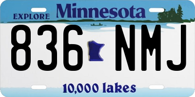 MN license plate 836NMJ