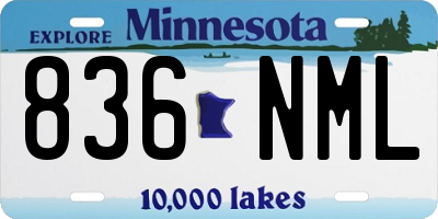 MN license plate 836NML