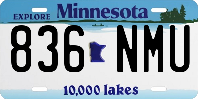 MN license plate 836NMU