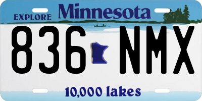 MN license plate 836NMX