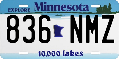 MN license plate 836NMZ