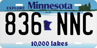 MN license plate 836NNC