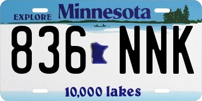 MN license plate 836NNK