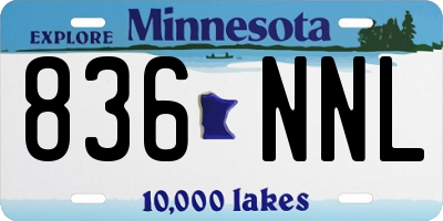 MN license plate 836NNL