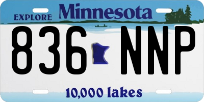 MN license plate 836NNP