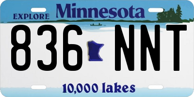 MN license plate 836NNT