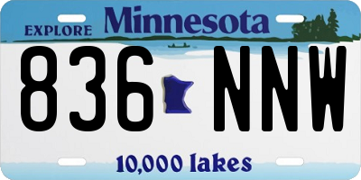 MN license plate 836NNW