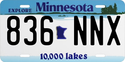 MN license plate 836NNX