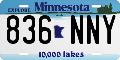 MN license plate 836NNY