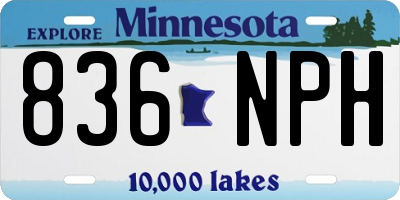 MN license plate 836NPH