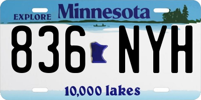 MN license plate 836NYH